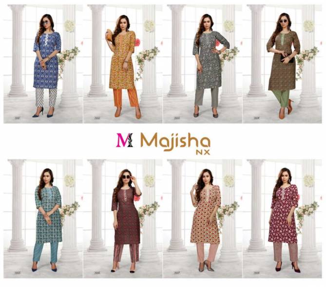 Majisha Nx Cotton House Regular Wear Cotton Printed Kurti With Bottom Collection